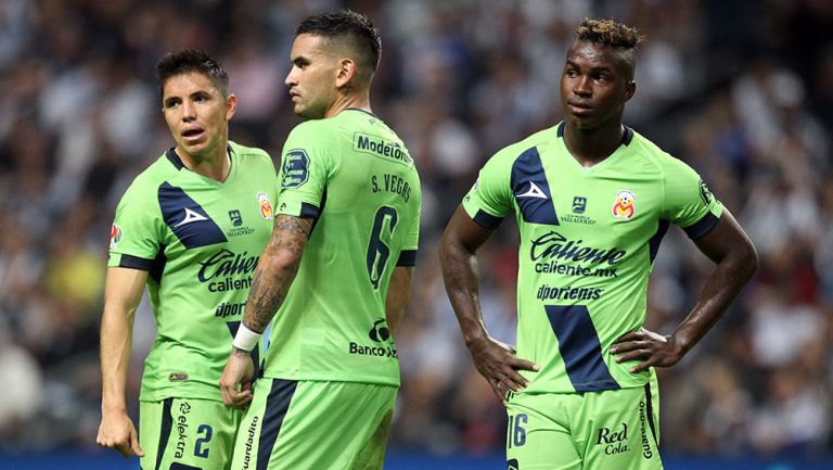 Morelia, durante el partido ante Rayados