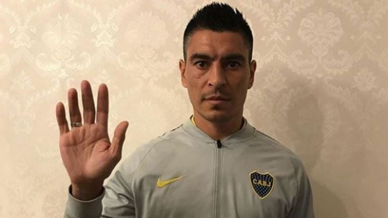 Paolo Goltz, con la vestimenta de Boca Juniors