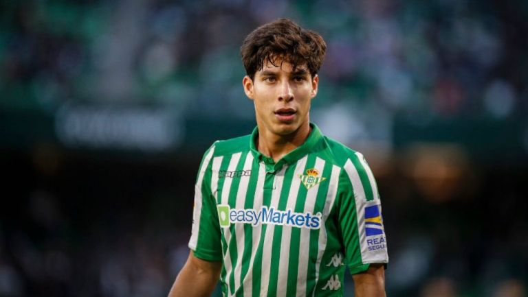 Lainez, en un partido del Betis