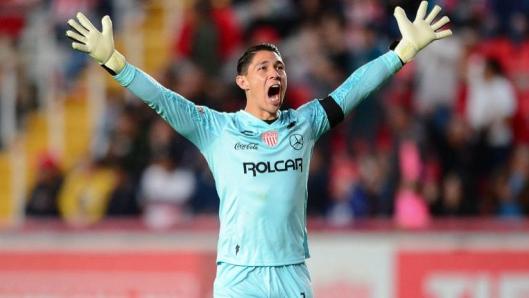 Hugo González celebrando la anotación ante Atlético San Luis