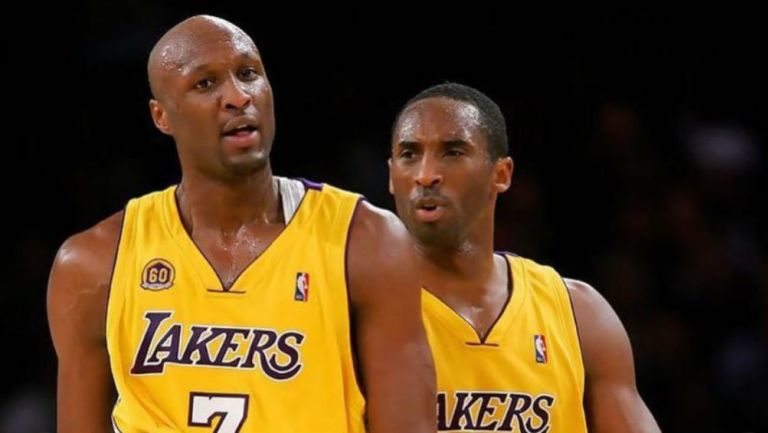 Lamar Odom junto a Kobe Bryant en un partido con los Lakers