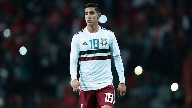 Erick Aguirre durante un duelo con el Tricolor