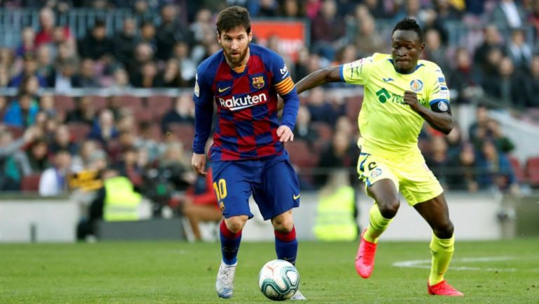 Lionel Messi en acción ante Getafe