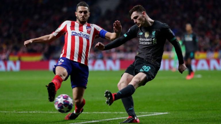 Koke, durante el partido ante Liverpool