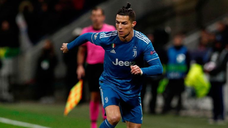 Cristiano Ronaldo, en el juego ante Lyon en Champions