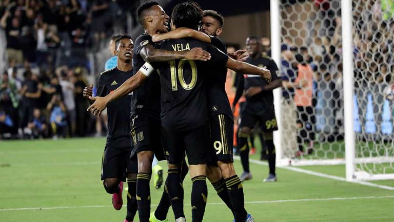 LAFC en festejo de gol 