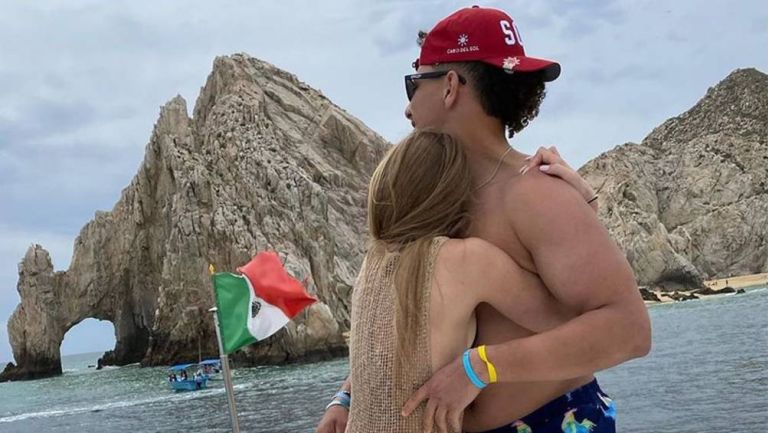 Patrick Mahomes y su novia Brittany en México 