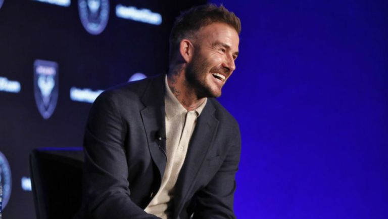 David Beckham en presentación 