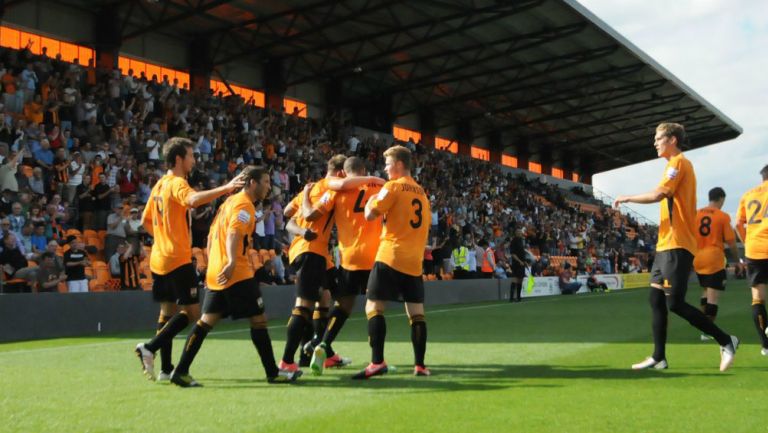 Barnet FC en un festejo de gol