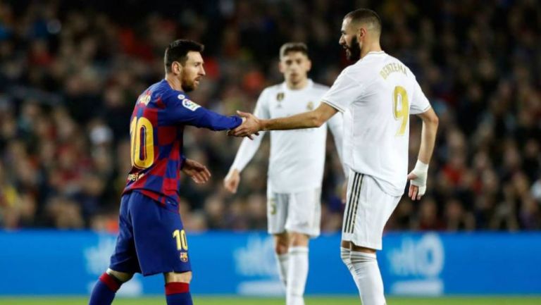 Messi y Benzema en El Clásico 