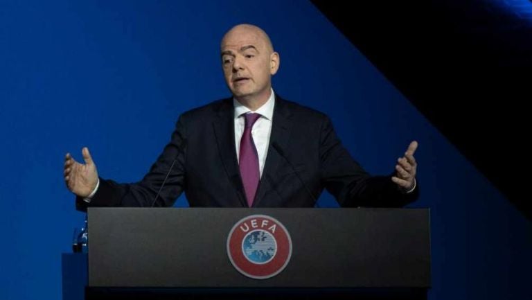 Infantino, en una conferencia de prensa