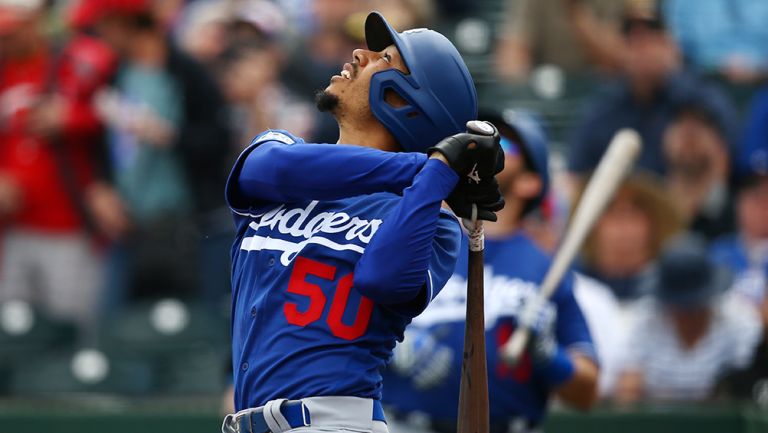 Mookie Betts, en los entrenamientos primaverales con los Dodgers