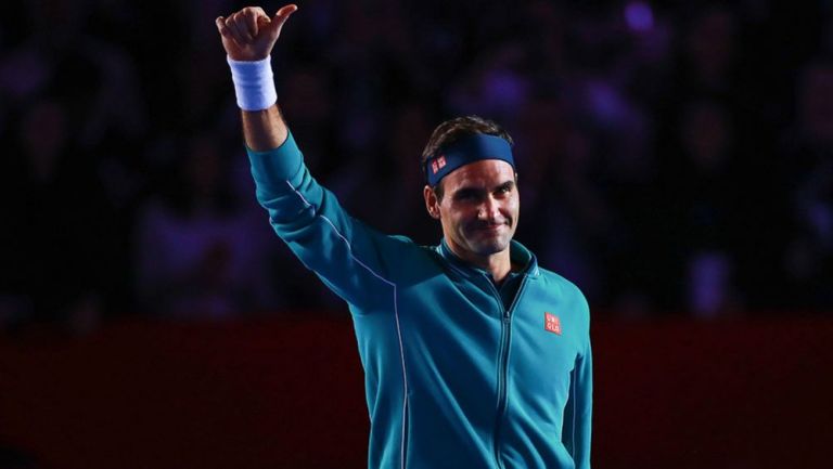 Roger Federer, en el juego que tuvo en La Plaza México