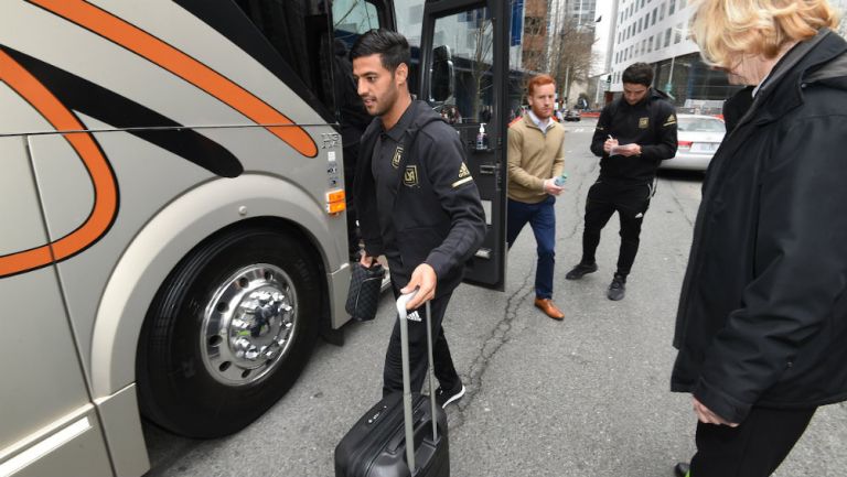 Carlos Vela previo a un partido con LAFC