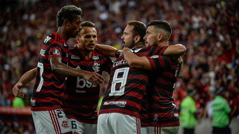 Jugadores de Flamengo durante un partido