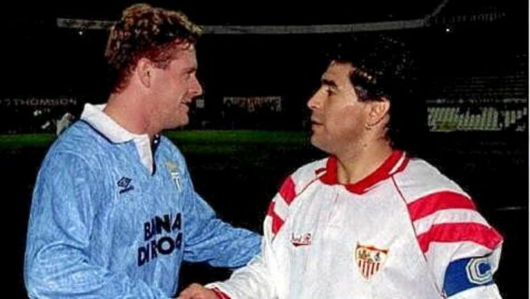Diego Armando Maradona y Paul Gascoigne