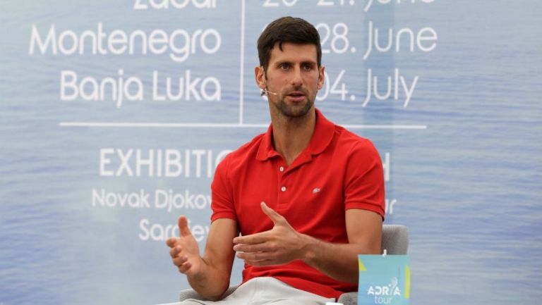 Djokovic en la presentación de su torneo benéfico