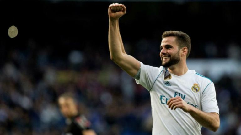 Nacho Fernández en celebración con Real Madrid 