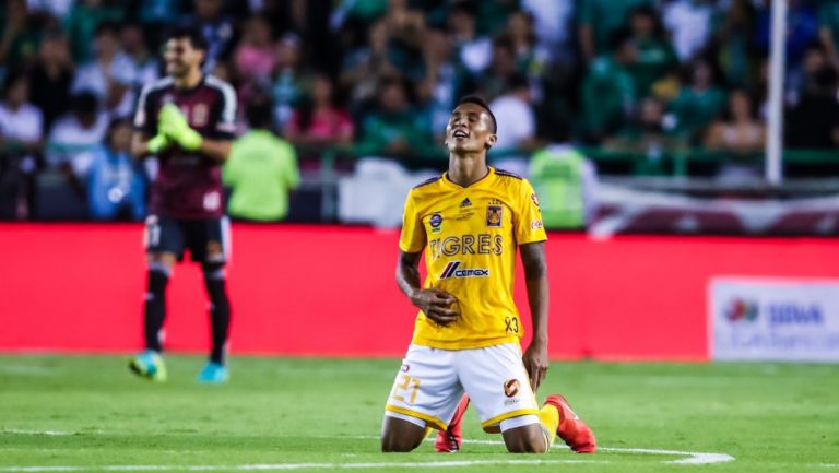 Francisco Meza durante un partido con Tigres