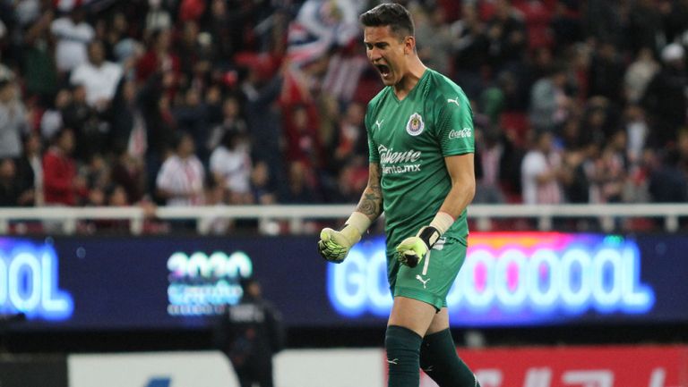 Gudiño festeja un gol del Rebaño