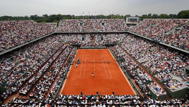 Cancha principal de Roland Garros con un lleno en 2019