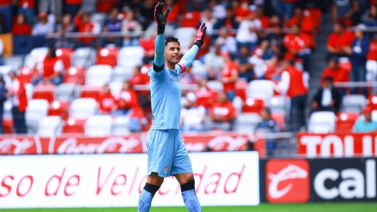 Alfredo Talavera durante un partido con Toluca