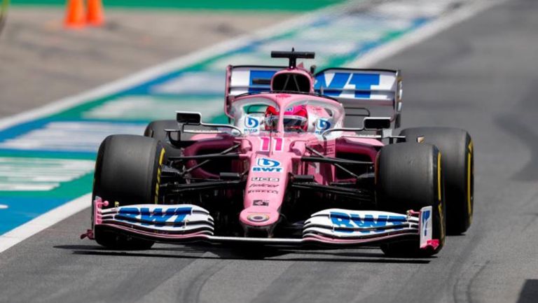 Checo Pérez, durante una prueba de F1