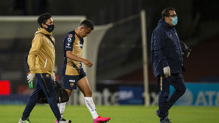 Sebastián Saucedo tras su lesión contra América