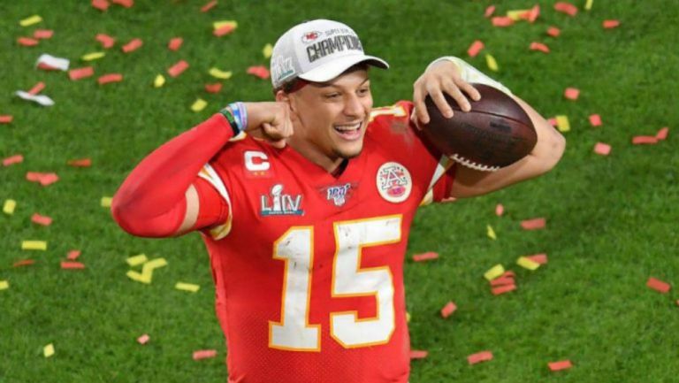 Mahomes en celebración con los Chiefs