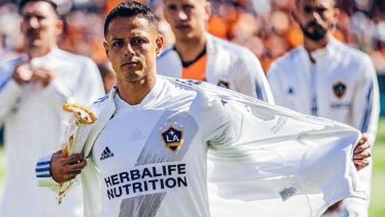 Chicharito, previo a un juego del Galaxy