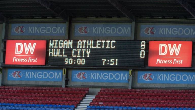 Championship: Wigan consiguió la mayor goleada de su historia ante el Hull City 