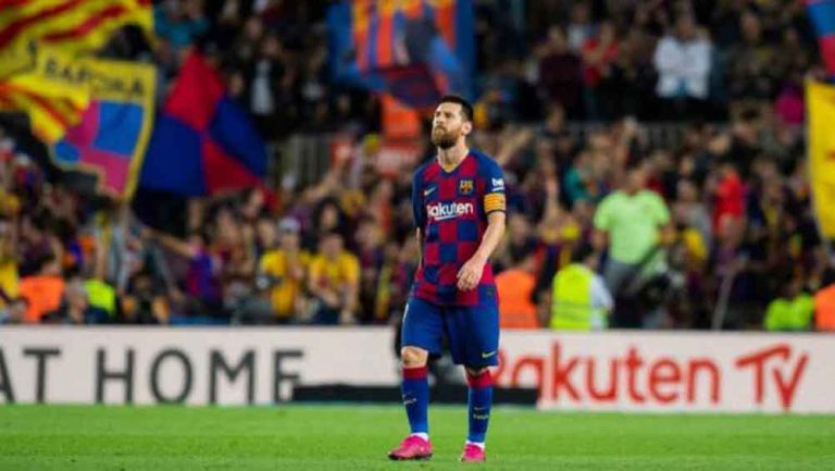 Messi, después de un partido del Barcelona 