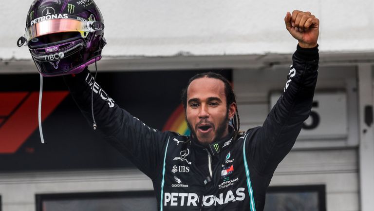 Lewis Hamilton celebra su victoria en el GP de Hungría 