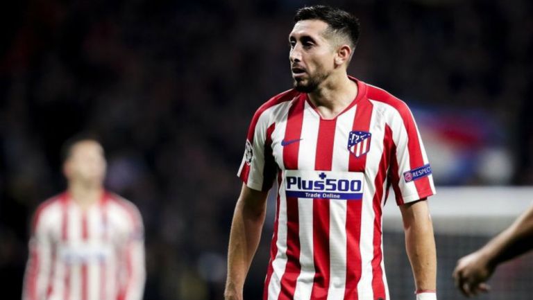 Héctor Herrera jugando con el Atlético de Madrid