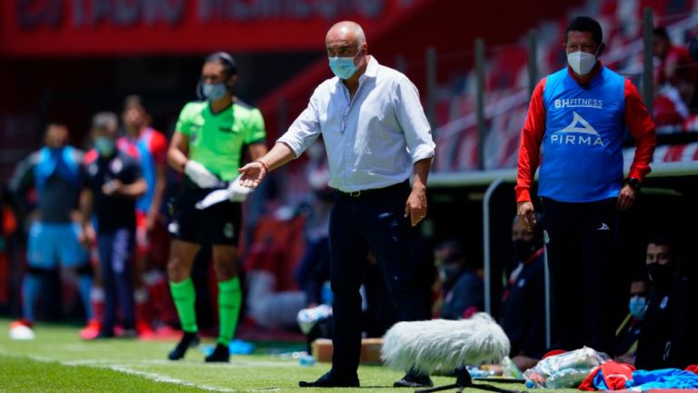 Memo Vázquez en el partido vs Toluca