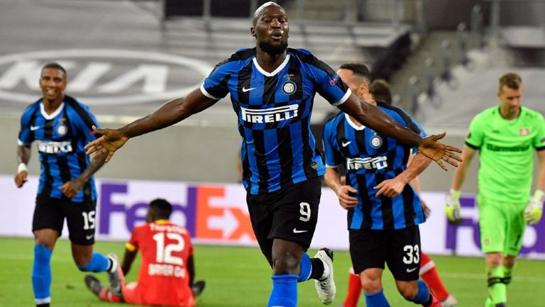 Romelu Lukaku celebrando un gol con el Inter de Milan