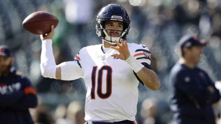 Mitchell Trubisky en un juego con Chicago