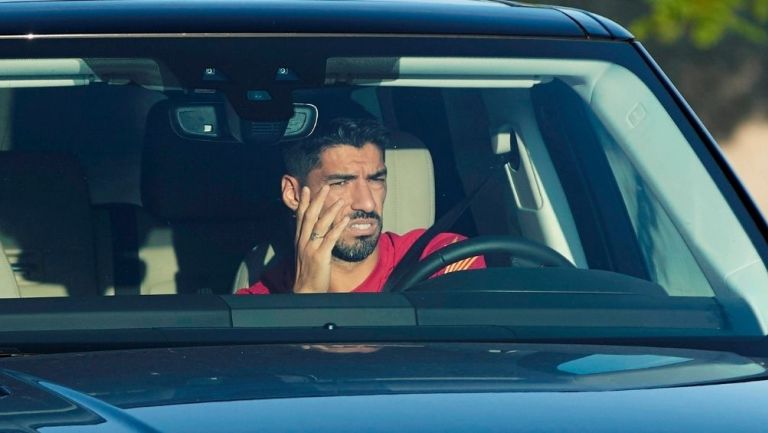 Luis Suárez saliendo de los entrenamientos de Barcelona 