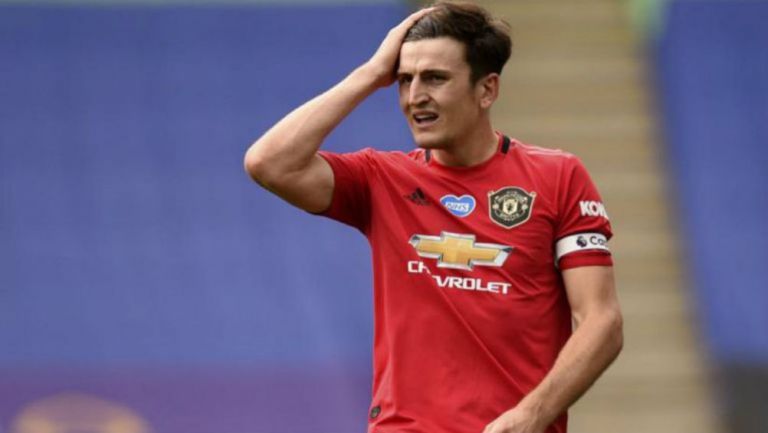 Harry Maguire tras una derrota del Manchester United