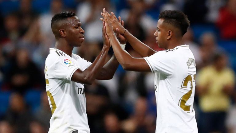 Vinicius y Rodrygo en un duelo del Real Madrid 