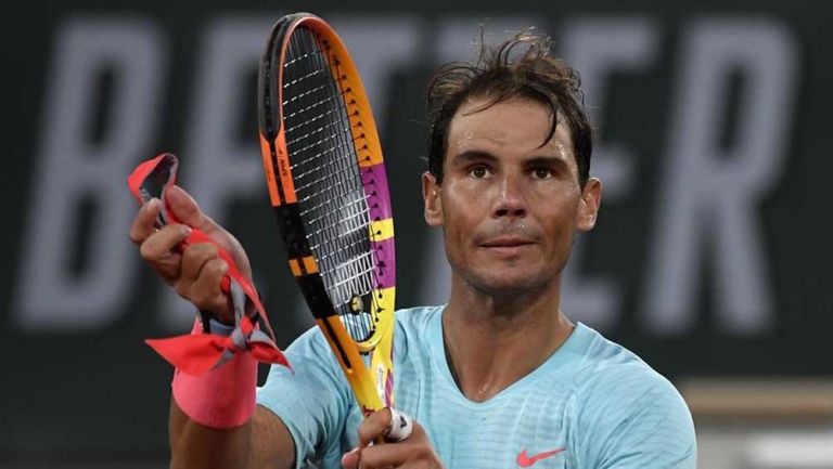 Rafael Nadal festeja victoria sobre Egor Gerasimov