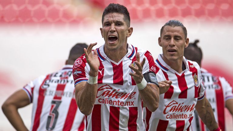 Jesús Molina tras su gol contra Mazatlán