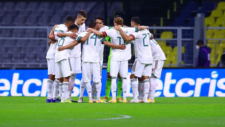 Los jugadores del Tri previo al partido vs Guatemala