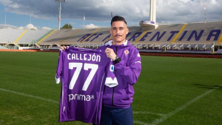 Callejón en su presentación con la Fiorentina