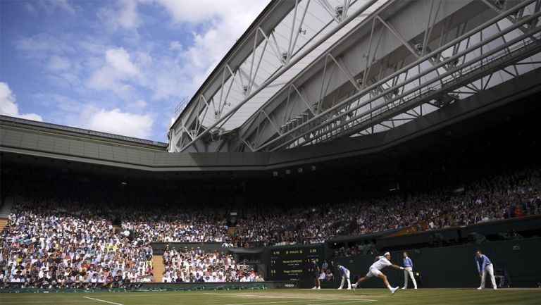La panorámica de una de las canchas de Wimbledon