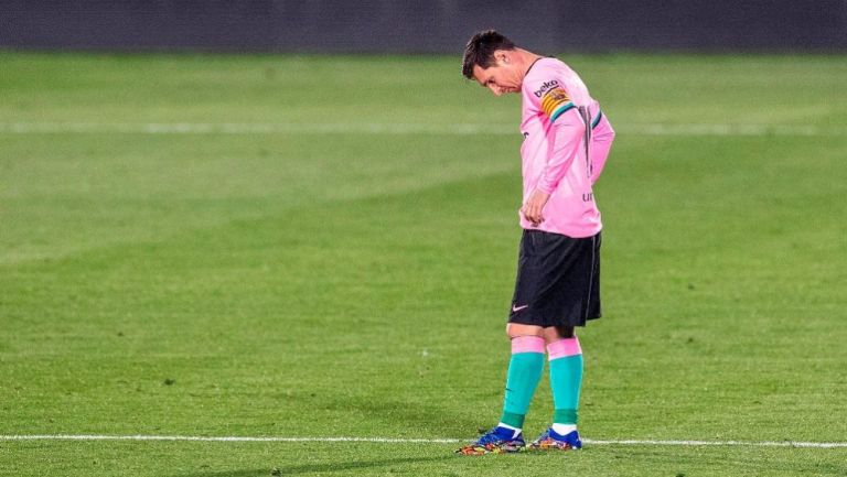 Lionel Messi en la derrota del Barcelona