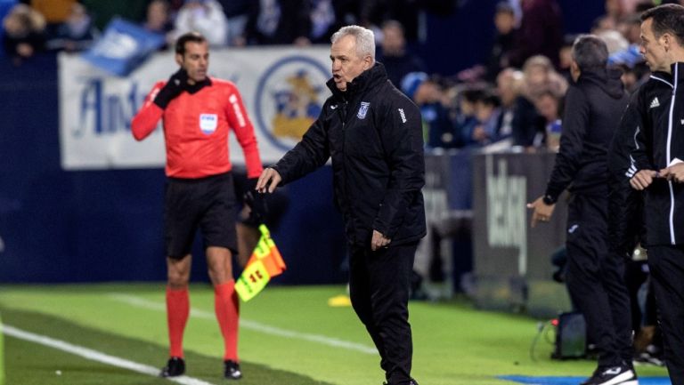 Javier Aguirre durante un partido del Leganés