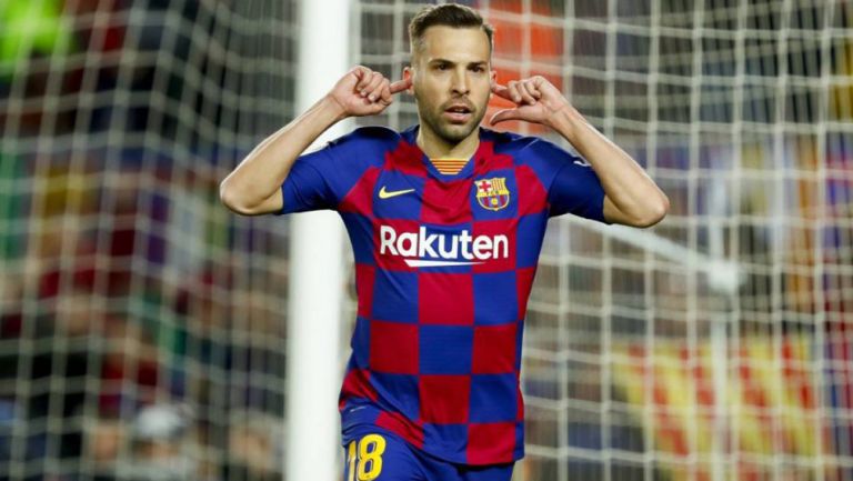 Jordi Alba durante un compromiso con el Barcelona 