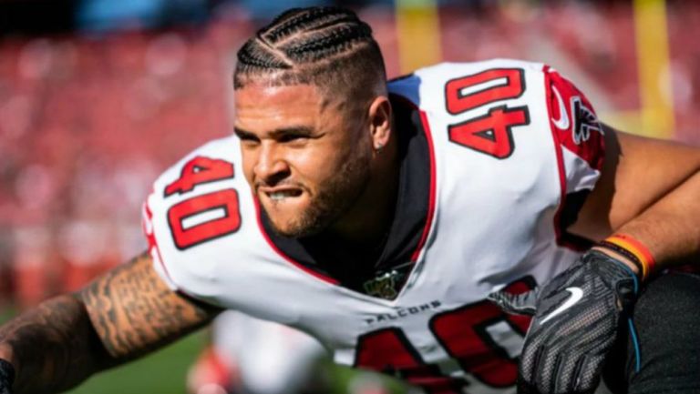 Keith Smith en acción con los Atlanta Falcons