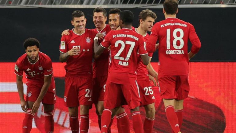 Bayern Múnich en festejo de gol